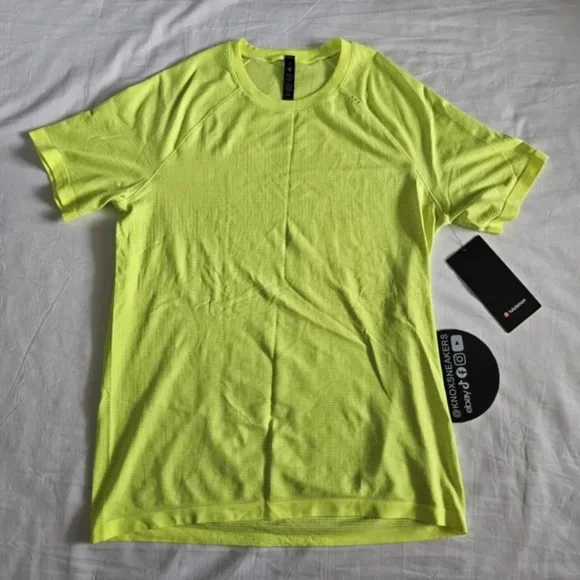 Lululemon Metal Vent Tech SS Shirt Highlighter Yellow HIYE Men's Size XSmall - Picture 1 of 6